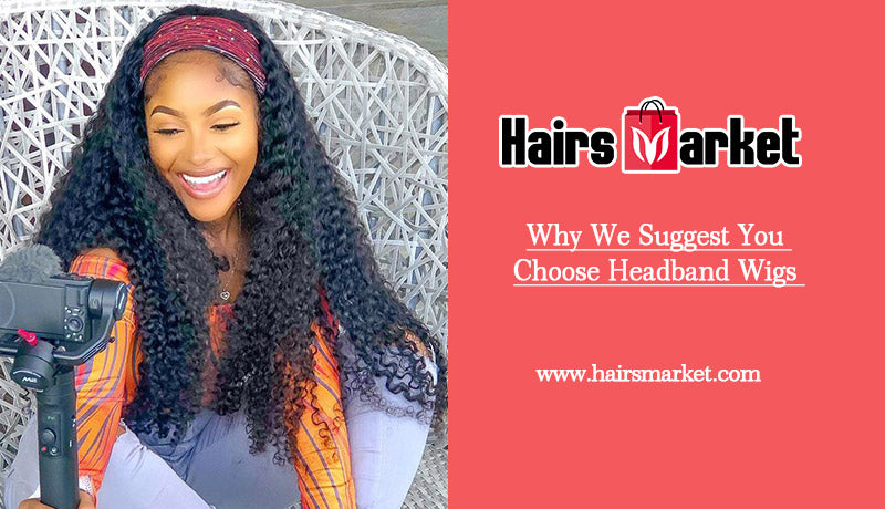 headband curly hair wigs