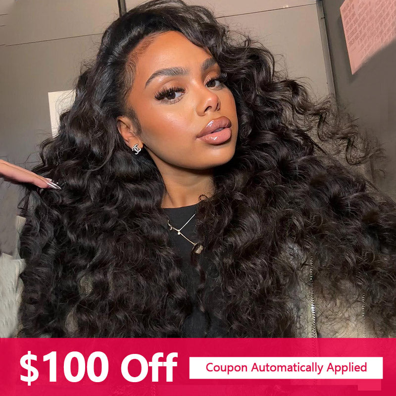 $100 Off Loose Deep Wave 13x4 Lace Frontal Wig 100% Human Hair Wigs