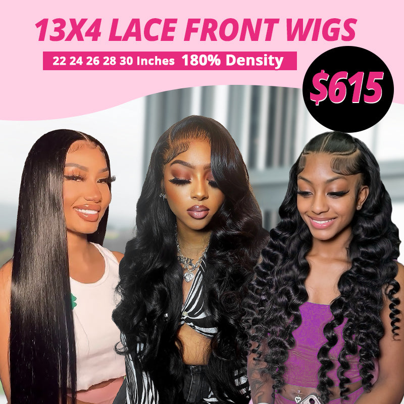 Wholesale | 13x4 HD Lace Front Wigs Straight Human Hair Body Wave Loose Deep Wave Wigs