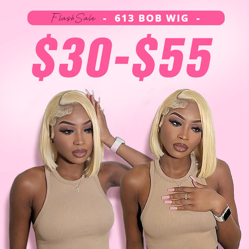 $30-$55 | 613 Blonde Wigs T Part Short Bob Wigs 50% OFF No Coded Needed