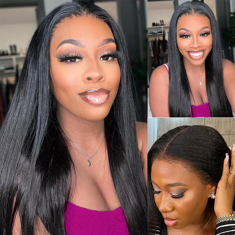 Hairsmarket Straight 13x4 HD Lace Front Wig Glueless Wigs 30 Inched Human Hair Wig Pre Plucked