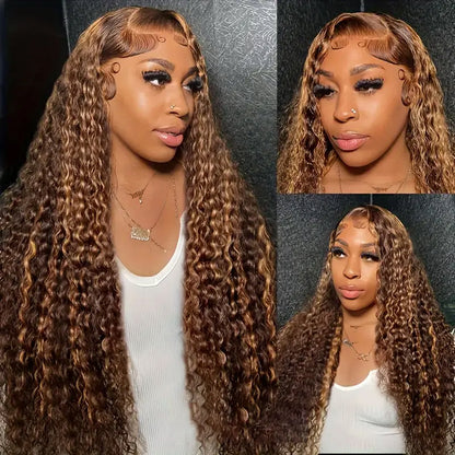 30&quot;=$185|13x6 P4/27 Color HD Lace Front Wigs Pre Plucked HD Lace Frontal Wig Pre Bleach Knots Human Hair Wig