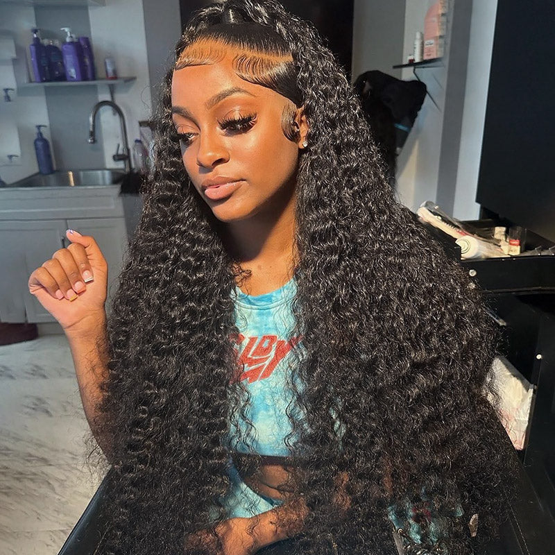 Pre-Plucked Wear Go Glueless Wigs Deep Wave 13x6 HD Lace Frontal Wig 180%