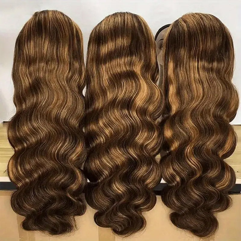 30&quot;=$185|13x6 P4/27 Color HD Lace Front Wigs Pre Plucked HD Lace Frontal Wig Pre Bleach Knots Human Hair Wig