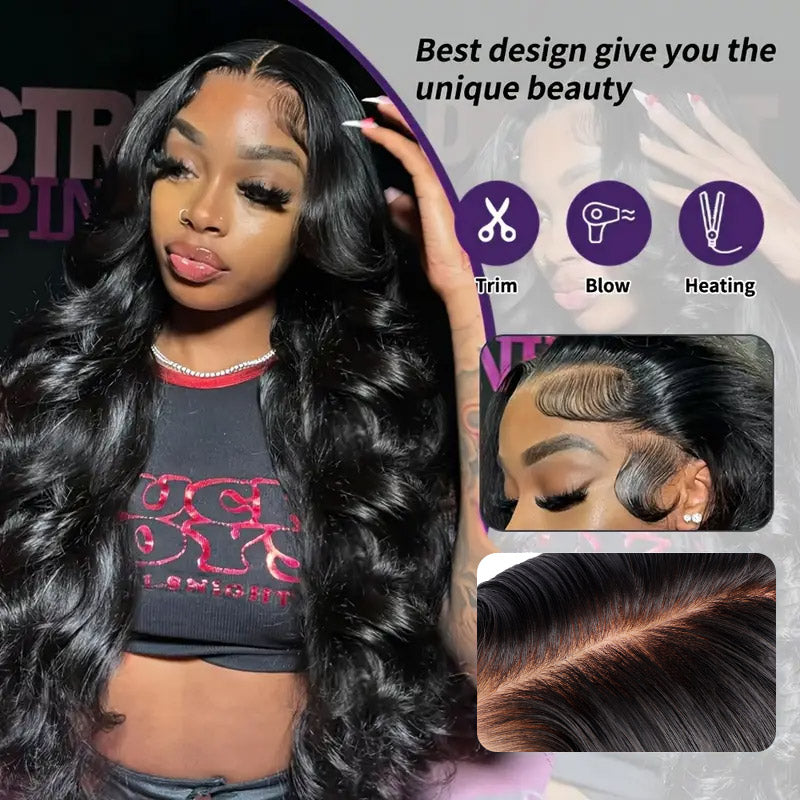 30&quot;=$179 | 13x6 HD Lace Front Human Hair Wigs Pre Plucked Glueless Wig 180% Density