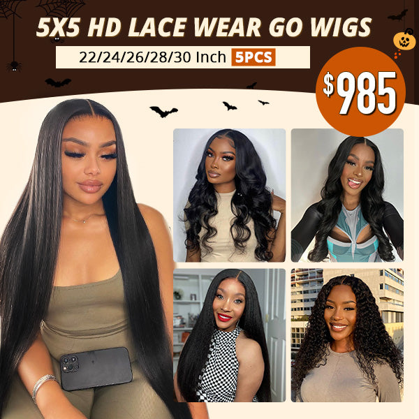 Wholesale | Pre-Cut Lace,Pre-Plucked, Bleahed Knots Wear &amp; Go Wigs 5x5 HD Lace closure Wigs