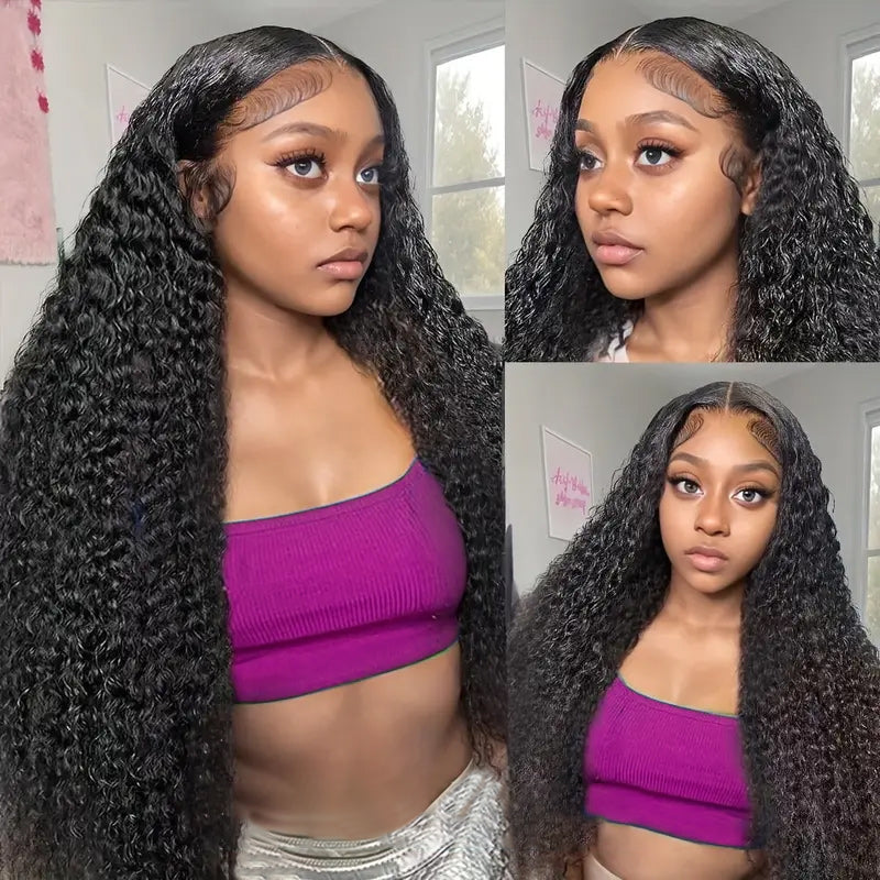 Hairsmarket Glueless Deep Wave Wigs 13x4 HD Lace Front Wigs 40 inches Human Hair Wigs 200% Density