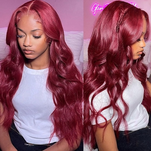 Hairsmarket Bogo Free 99j 13x4 Lace Frontal Wig Straight Human Hair Wigs Deep Wave/Body Wave Wigs