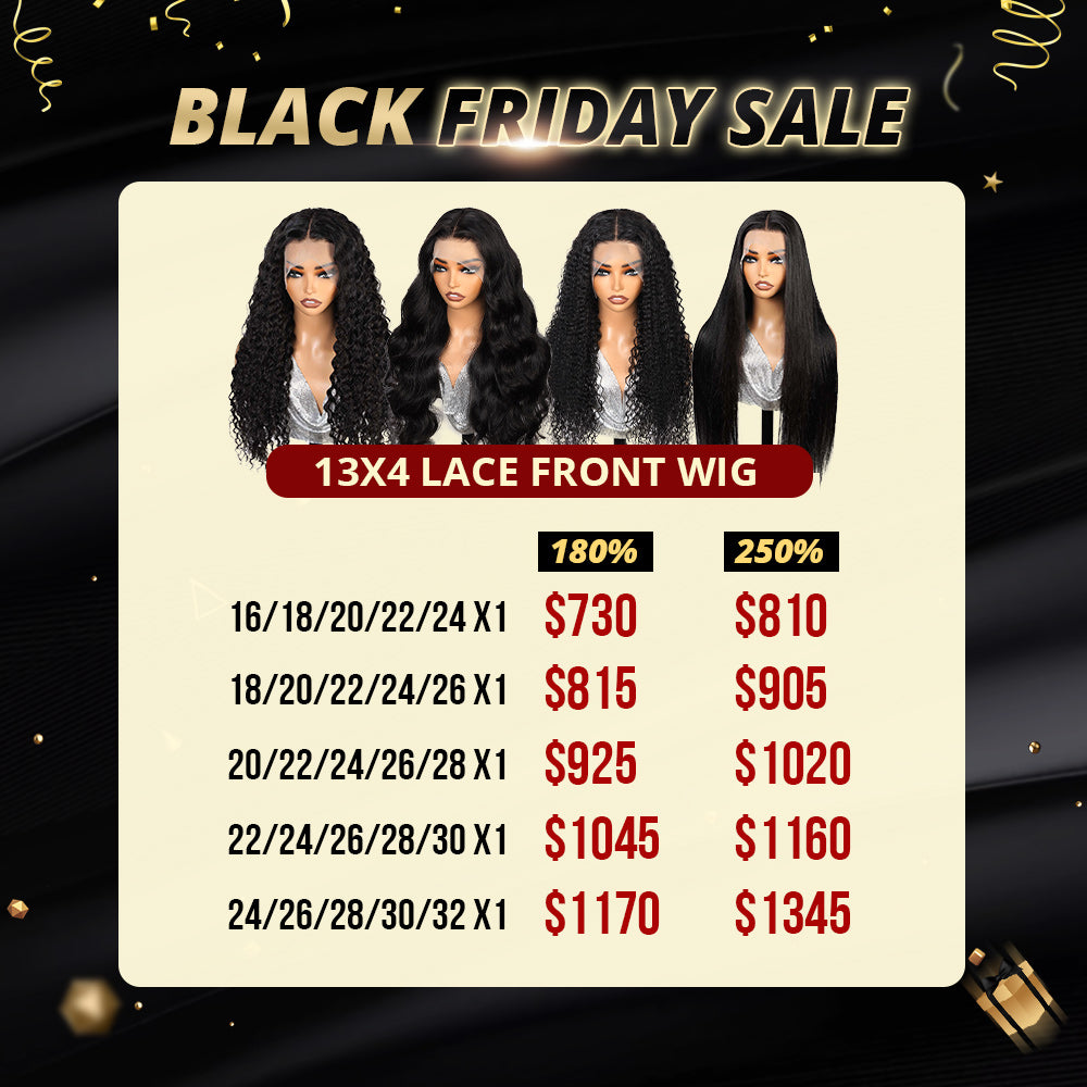 Black Friday Deal | Hairsmarket 13x4 HD Lace Front Wigs 5pcs