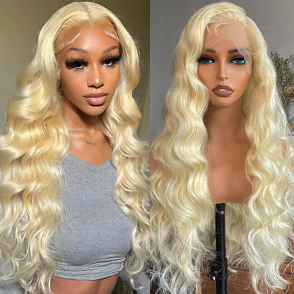 613 Blonde 360 HD Lace Front Wig Body Wave Human Hair Glueless Wigs