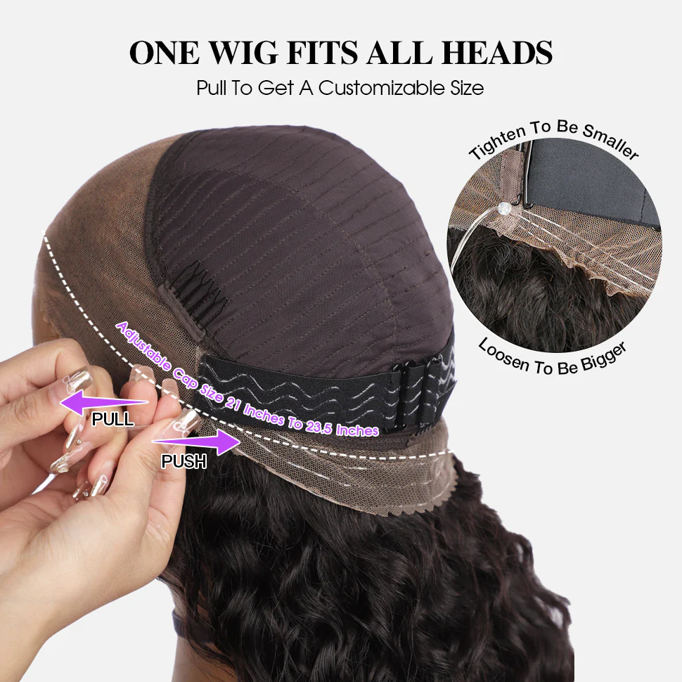 Hairsmarket 360 Invisi Strap Snug Straight Lace Frontal Wig 100% Human Hair Glueless Wig