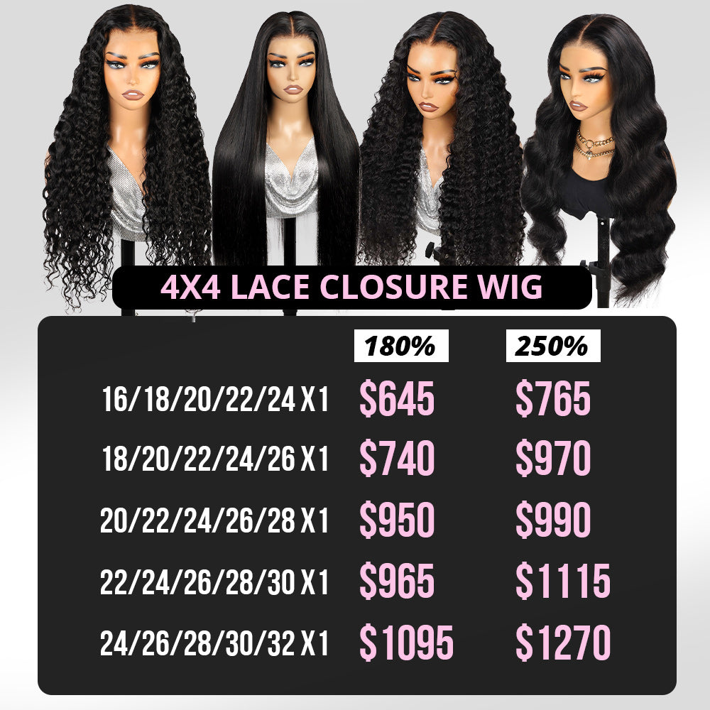 Wholesale | Hairsmarket 4x4 Lace Closure Wigs 5PCS Free Shipping