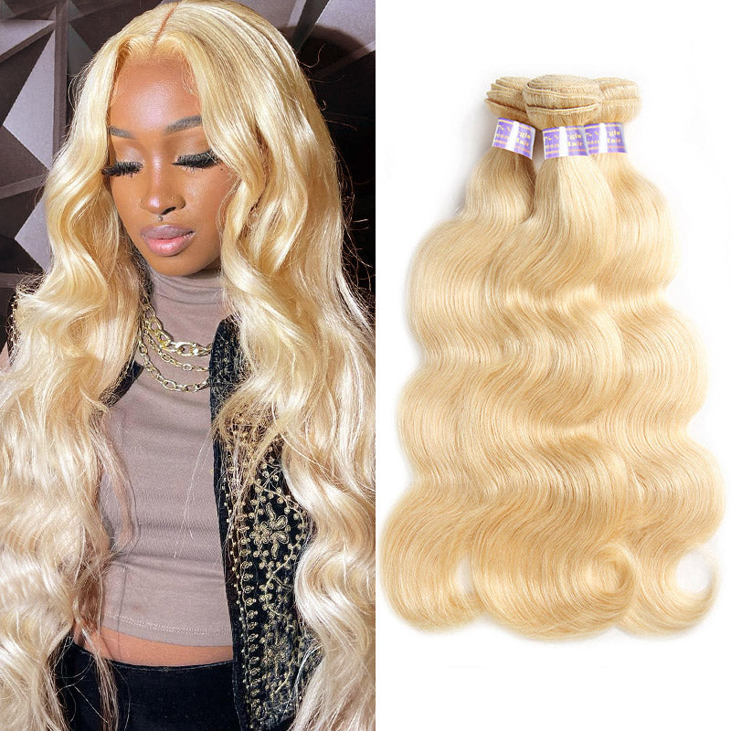 613 Blonde Body Wave Human Hair 3 Bundles Deal Virgin Hair