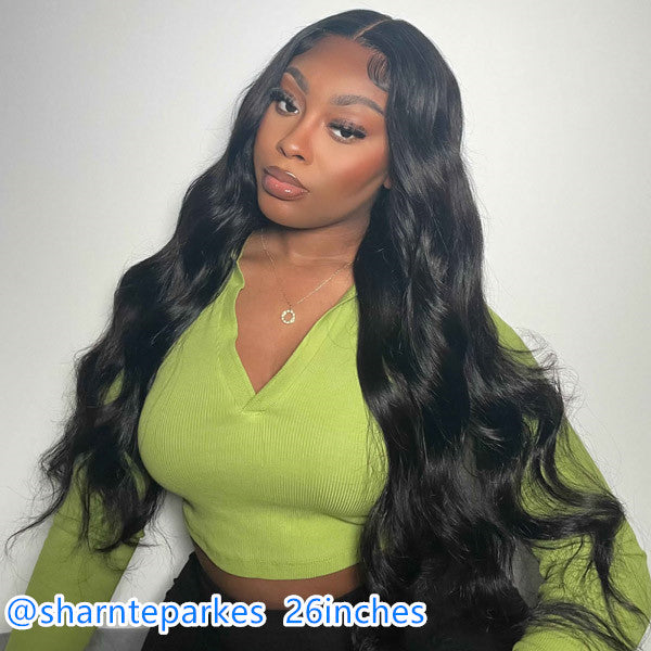 Hairsmarket Wear and Go Glueless Wigs Body Wave 4x4 Lace Closure Wig Brazilian HD Lace Wigs 8-30 Inch