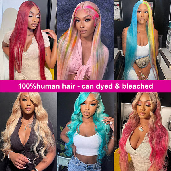 613 Blonde Glueless Wigs Straight Hair Lace Front Wigs HD Lace Frontal Wigs With 3 Cap Sizes