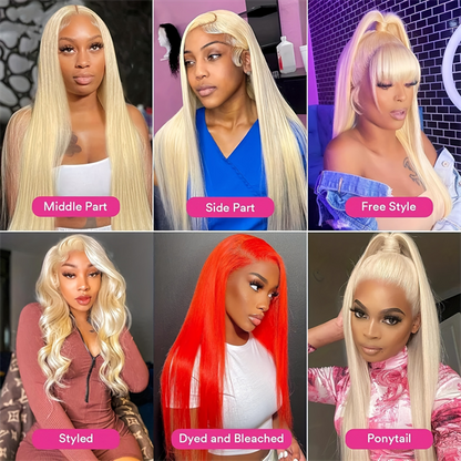 Hairsmarket 613 Blonde Human Hair Wig Barbie Doll Wigs 13x4 Lace Front Wig Glueless 613 Straight Lace Wigs