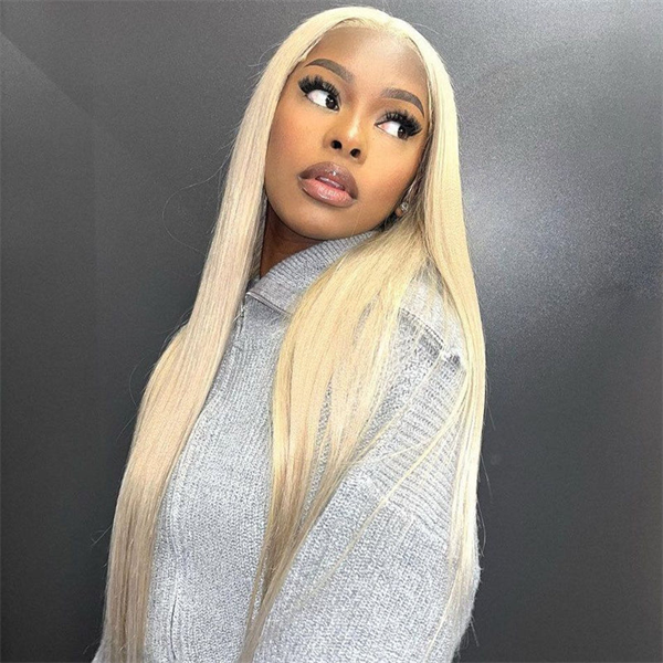 613 Blonde Wig HD 5x5 Lace Closure Wig Straight Human Hair Glueless Wigs