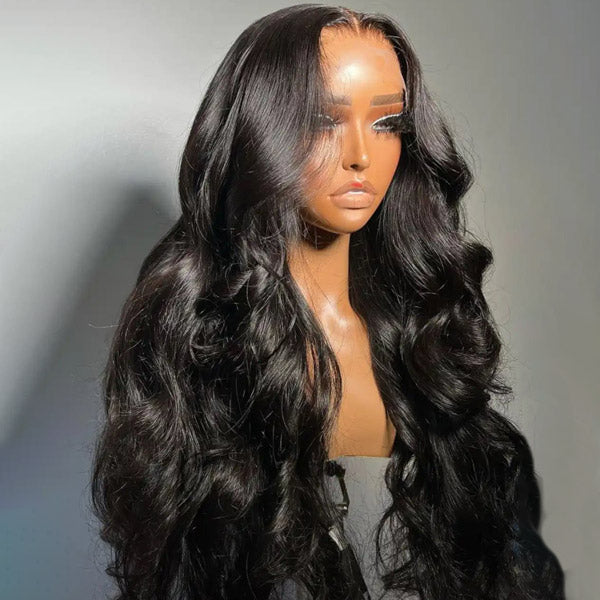 Body Wave Gluless Wigs HD Transparent 4x4 Lace Closure Wigs With 3 Cap Sizes