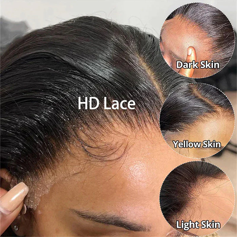 Kinky Curly 13x6 HD Lace Front Wigs Human Hair Pre Plucked Brazilian Invisible HD Lace Frontal Wig