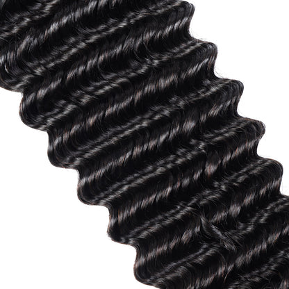 Deep Wave 1 Bundle Bulk Human Hair Extensions For Braiding