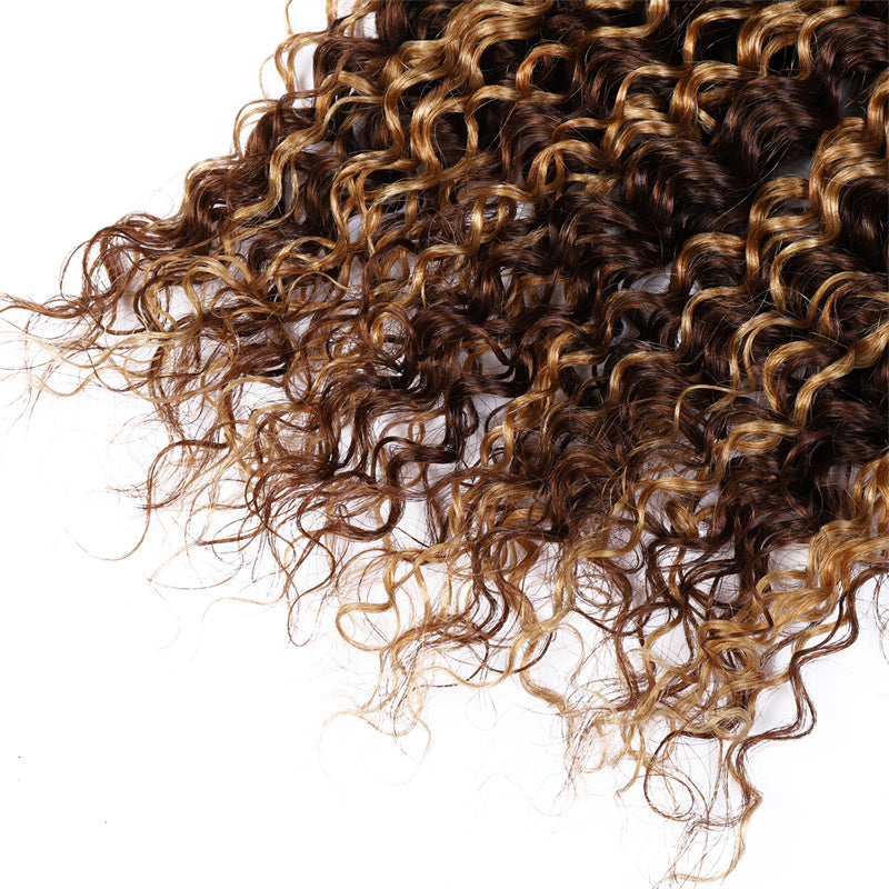 Highlight P4/27 Deep Wave Bulk Human Hair For Braiding Bundles