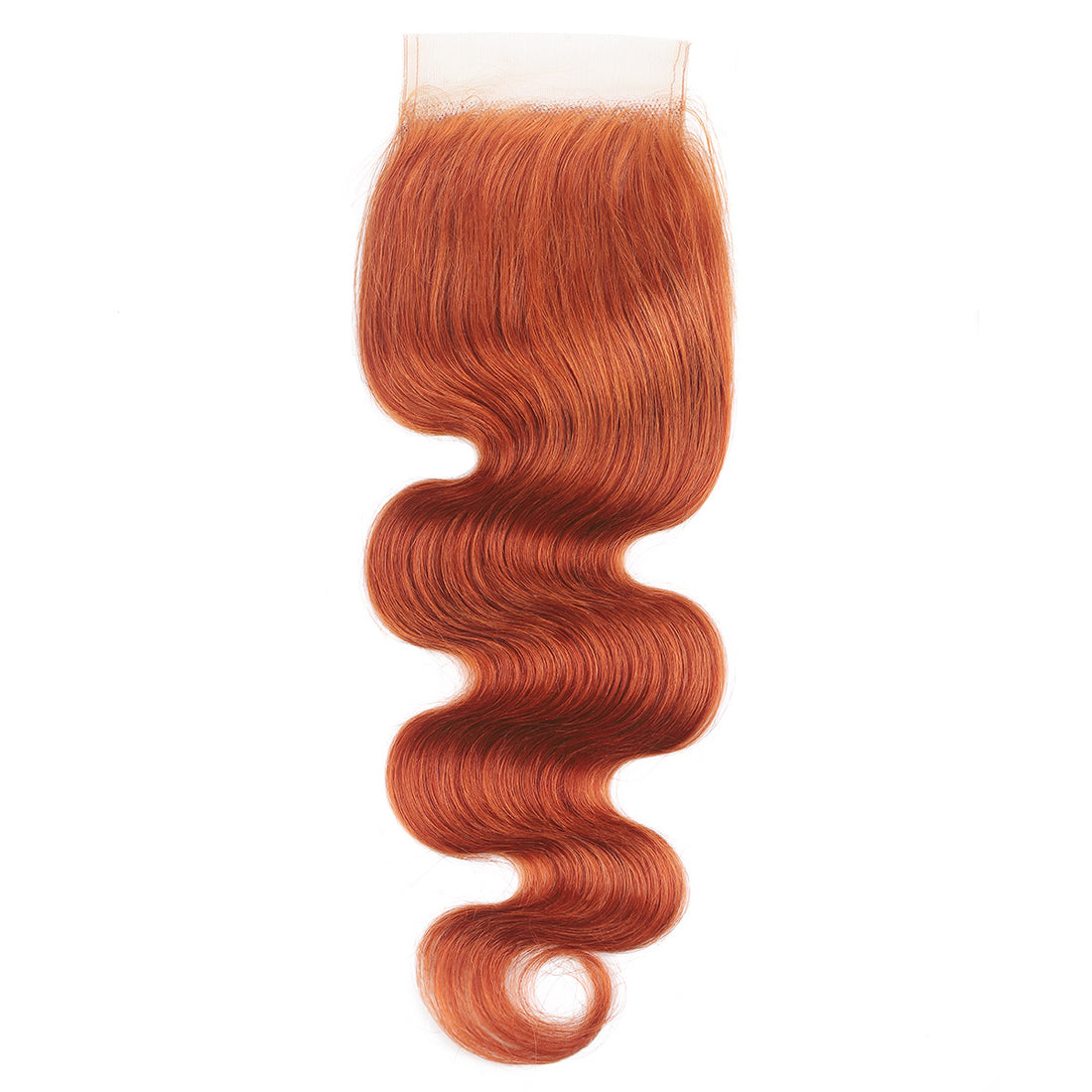 Ginger Orange 4x4 Lace Closure Body Wave Brazilian Human Hair