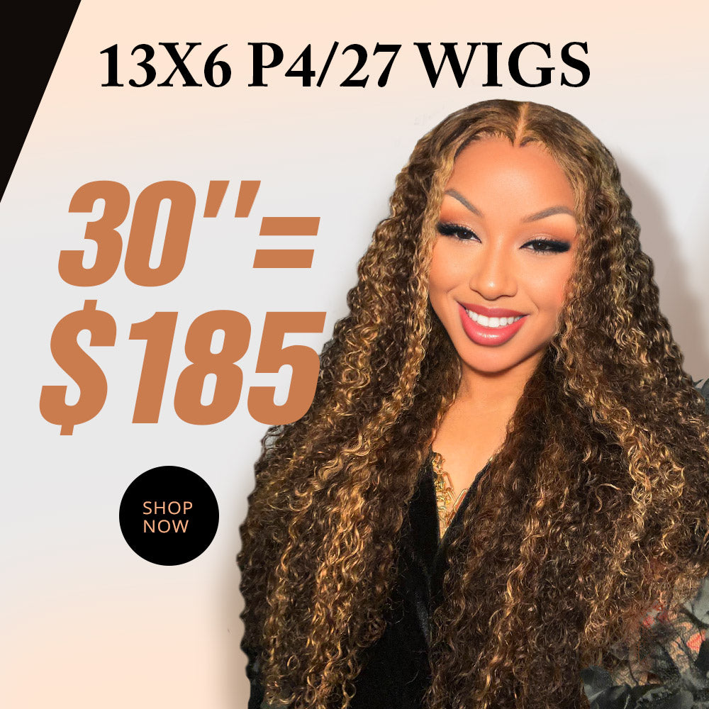 30&quot;=$185|13x6 P4/27 Color HD Lace Front Wigs Pre Plucked HD Lace Frontal Wig Pre Bleach Knots Human Hair Wig