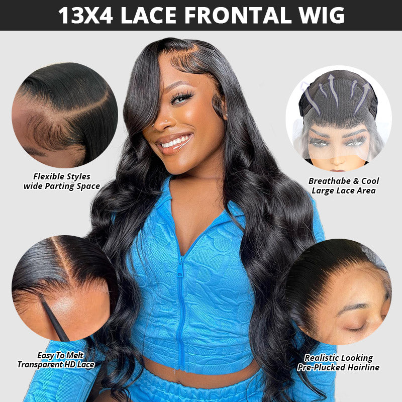 Glueless Body Wave Wigs 13x4 Lace Front Wigs Human Hair HD Lace Frontal Wigs