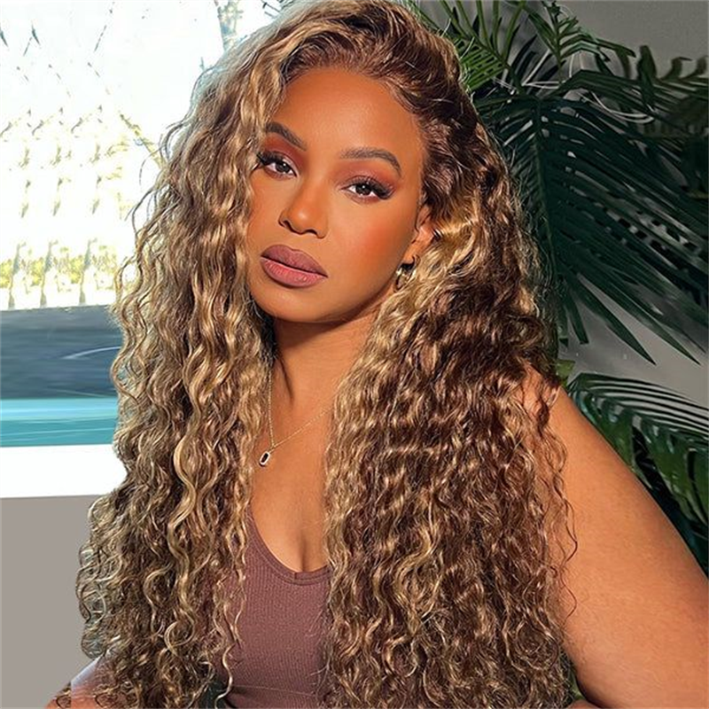 Wear Go 13x6 Glueless Lace Wig Highlight Deep Wave HD Lace Frontal Wig Beginner Friendly