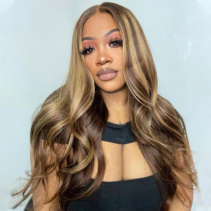 P4/27 Colored Wig Body Wave Lace Front Wigs HD 13x4 Lace Frontal Glueless Wigs Wig With 3 Cap Sizes