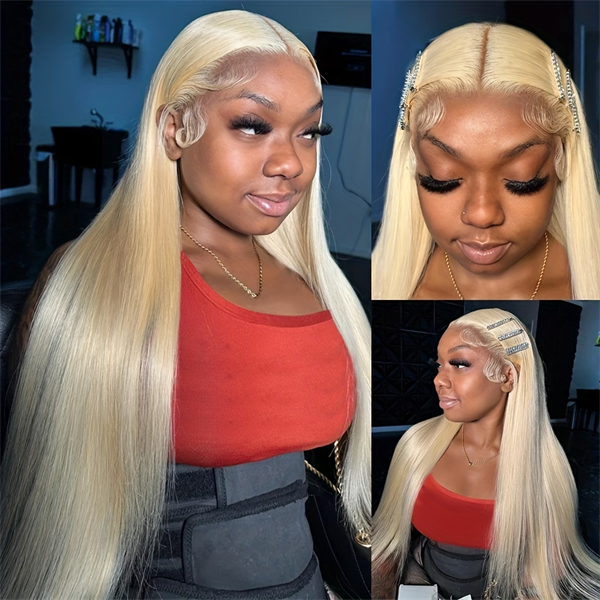 Hairsmarket 613 Blonde Human Hair Wig Barbie Doll Wigs 13x4 Lace Front Wig Glueless 613 Straight Lace Wigs