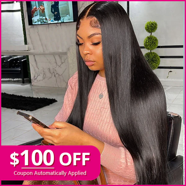 $100 Off 13x4 Straight Hair Lace Front Wigs