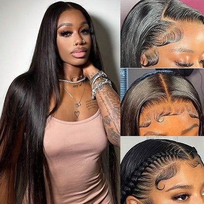 Wear And Go Wigs Straight Hair Lace Front Wigs HD Transparent 13x6 Lace Front Wigs