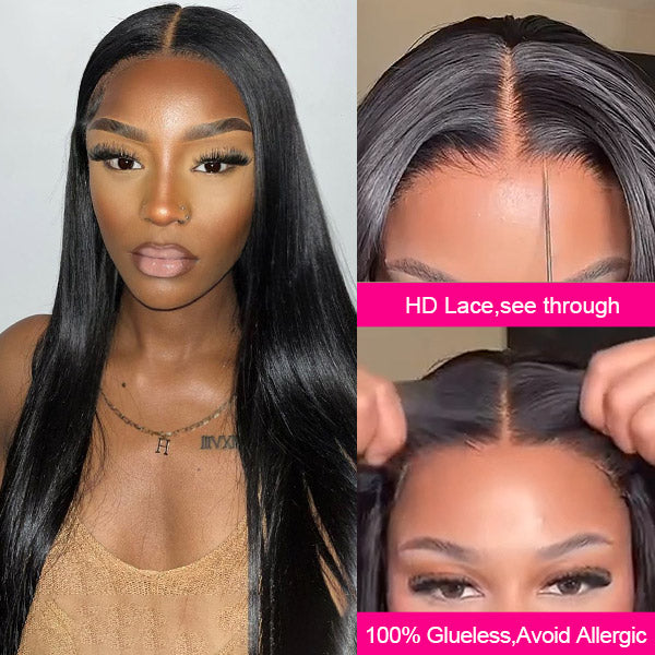 Wear And Go Wigs Straight Hair Lace Front Wigs HD Transparent 13x6 Lace Front Wigs