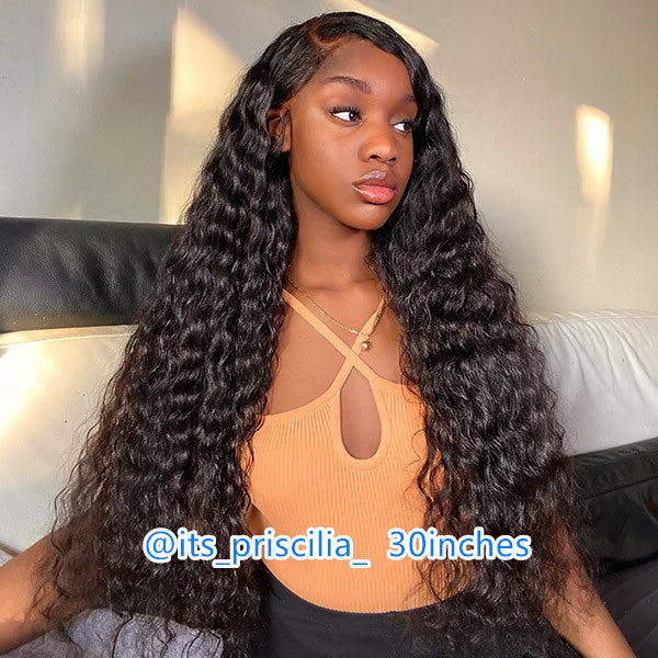 Brazilian Water Wave 13x4 Lace Front Human Hair Wig Pre Plucked Wet And Wavy Glueless Lace Frontal Wig