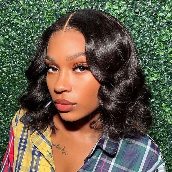 Body Wave Wear &amp; Go Wigs Pre Cut 5x5 HD Lace Glueless Wig Short Bob Wigs