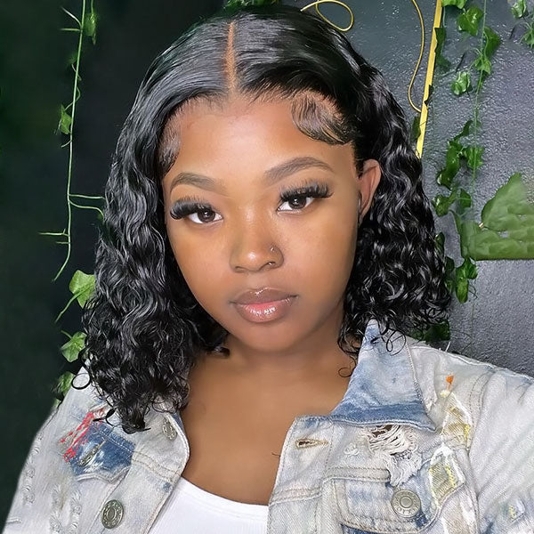 Wear Go Glueless Bob Wigs Deep Wave 5x5 Lace Closure Bob Wig Beginner Friendly