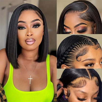 (Bogo Free)Hairsmarket Short Bob Wigs Deep/Body/Straight Human Hair Bob Wig 4x4/13x4 Lace Front Wigs