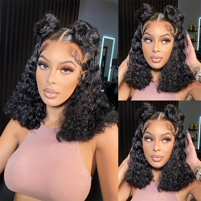 (Bogo Free)Hairsmarket Short Bob Wigs Deep/Body/Straight Human Hair Bob Wig 4x4/13x4 Lace Front Wigs