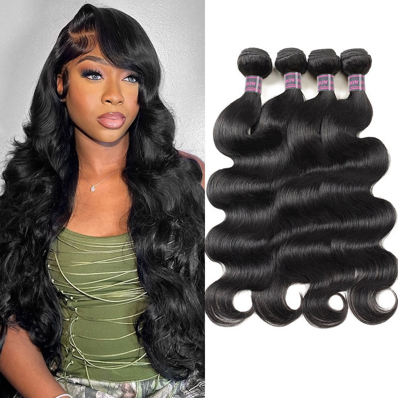 Hairsmarket Peruvian Body Wave Hair Virgin Human Hair 4 Bundles For Sale