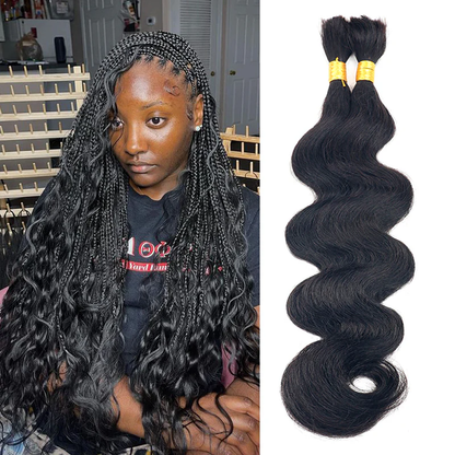 Body Wave Human Braiding Hair 1 Bundle Bulk Human Hair Extensions For Braiding