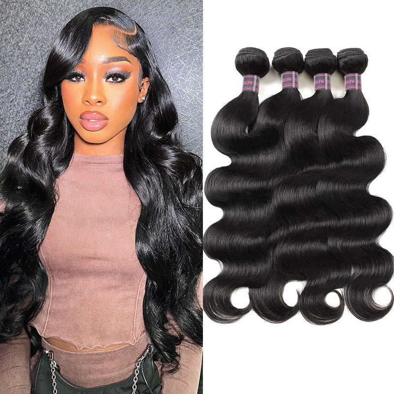 Brazilian Hair Body Wave 4 Bundles Unprocessed 100% Human Hair Weave