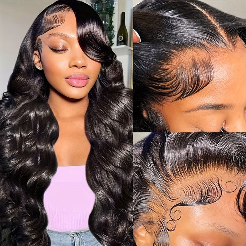 Hairsmarket Wear &amp; Go Glueless Wig Body Wave 7x6 Lace Closure Human Hair Wigs Ready To Go