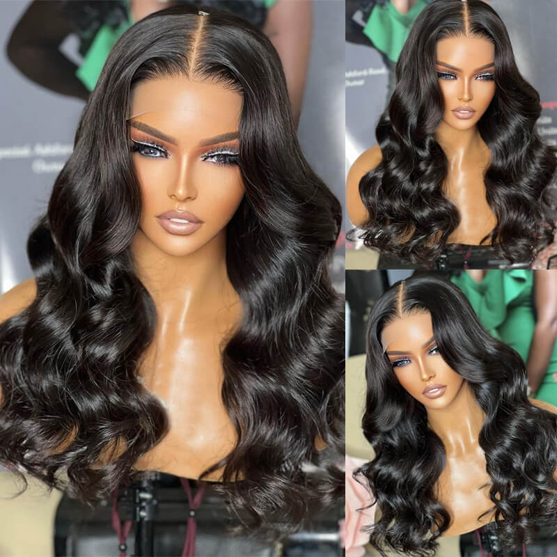 Double Drawn Body Wave 13x4 Lace Front Human Hair Wigs