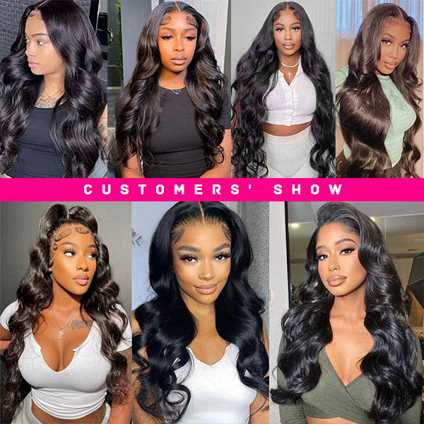 Wear &amp; Go Wigs Body Wave 13x4 Lace Front Wig Pre Bleached Knots Ready To Go Wig