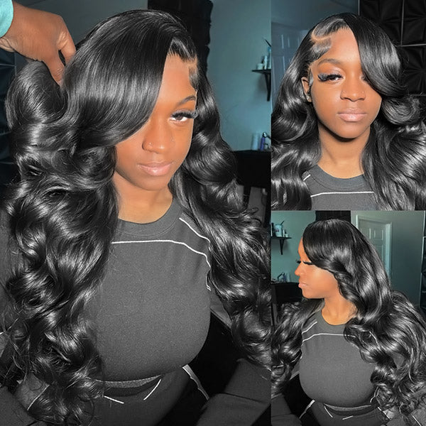 Body Wave Glueless Wigs HD Transparent 13x4 Lace Front Wigs With 3 Cap Sizes