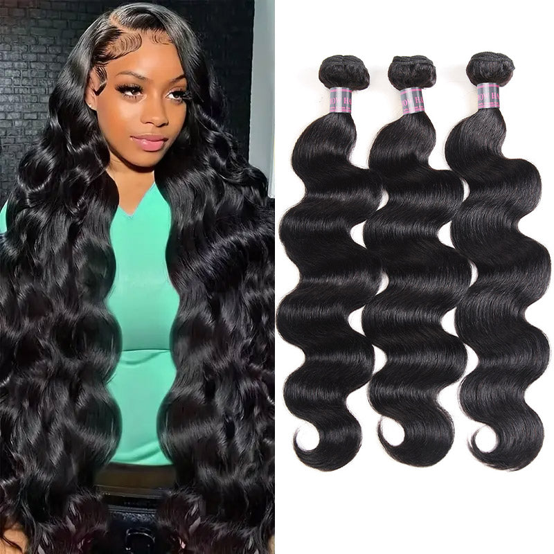 Hairsmarket Brazilian Hair Bundles Body Wave Human Hair Weave 3 Bundles