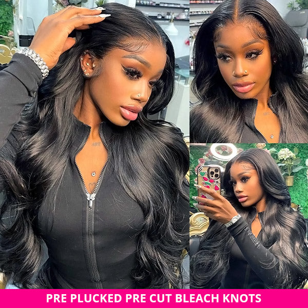 Body Wave Glueless Wigs 13x4 HD Lace Front Wigs Pre Plucked 30Inch Body Wave Frontal Wigs