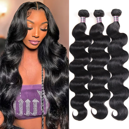 Hairsmarket Body Wave Bundles Indian Human Hair Weave 3 Bundles Hair Extensions