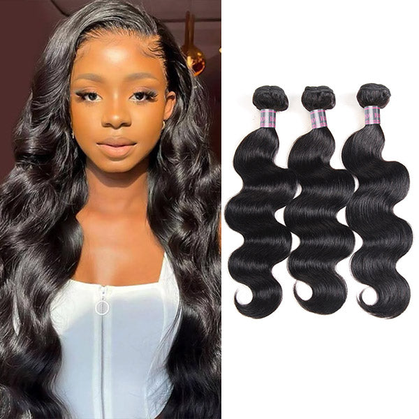 Body Wave Bundles Indian Human Hair Weave 3 Bundles Hair Extensions